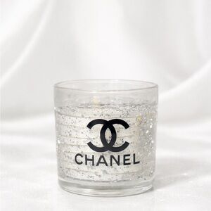 CHANEL Black and Silver Candle